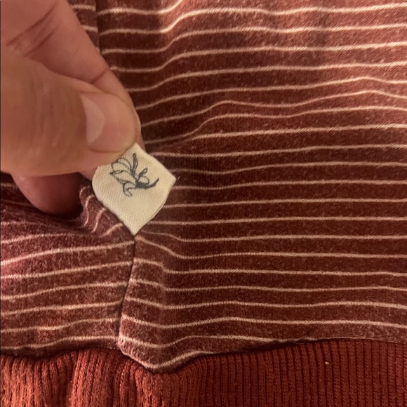 Magnolia Burgundy and White Striped Shirt long sleeve - Picture 6 of 6